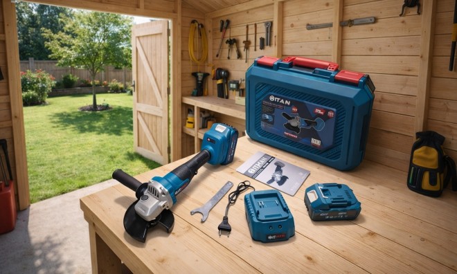 Hitman sarokcsiszoló 2 db akkuval