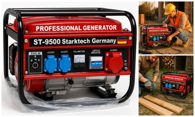 Brutális 9500W benzines generátor