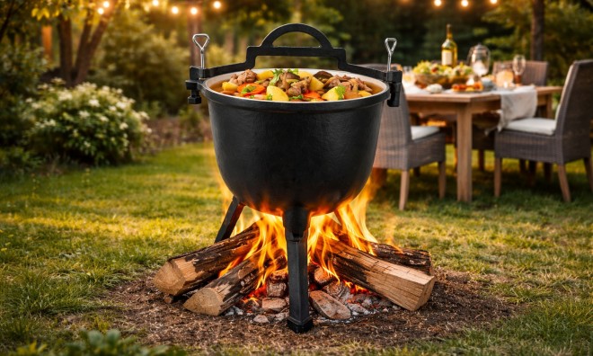 Kerti öntöttvas bogrács