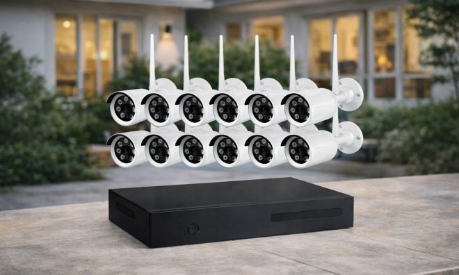 8 kamerás biztonsági kamerarendszer