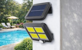 128 LED-es napelemes reflektor