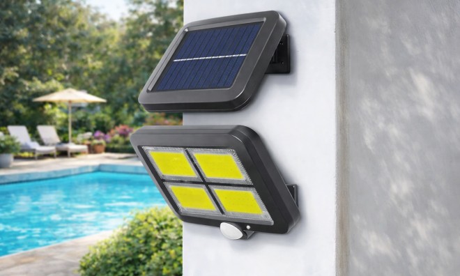 128 LED-es napelemes reflektor