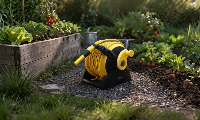 BOXER kerti tömlőszett kocsival 25m