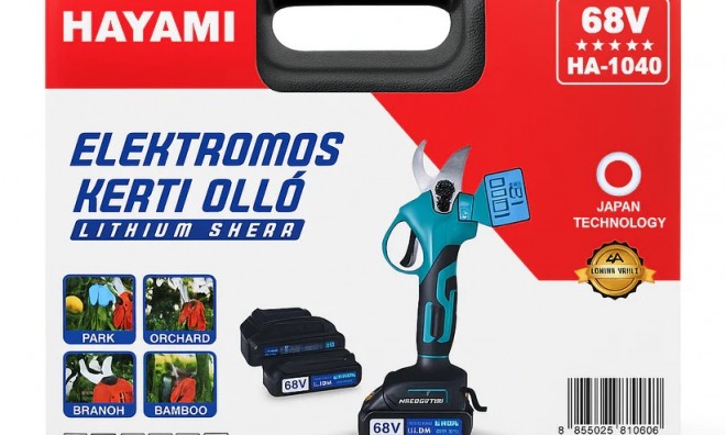 HAYAMI Elektromos Kerti Metszőolló  2