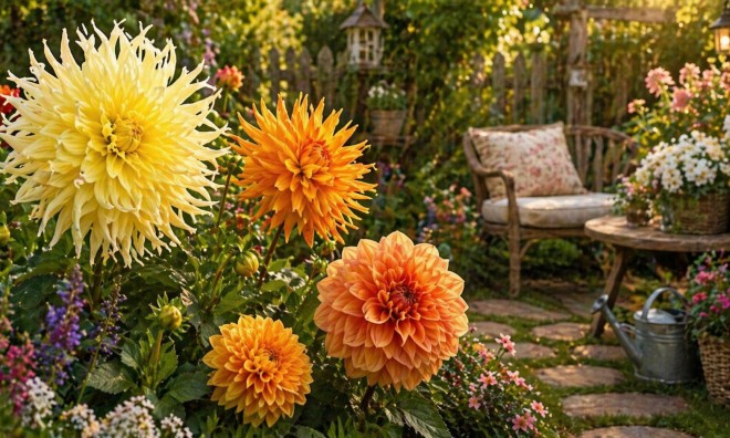 5db Dahlia virághagyma