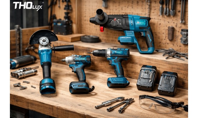 THO 4 részes akkus szerszámkészlet