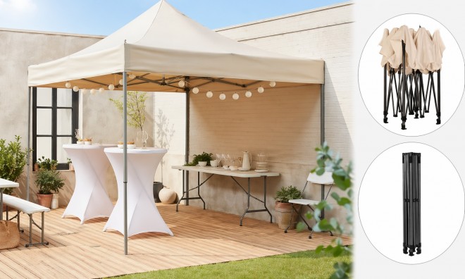 Összecsukható 3x3m fémvázas pavilon