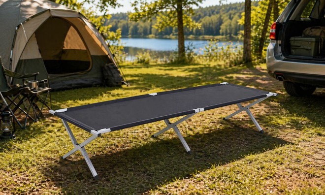 Összecsukható kempingágy 190×62 cm