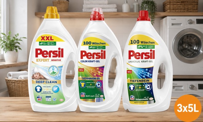 3 x 5 liter Persil mosógél 
