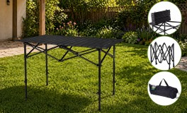 ProGarden összecsukható fém asztal