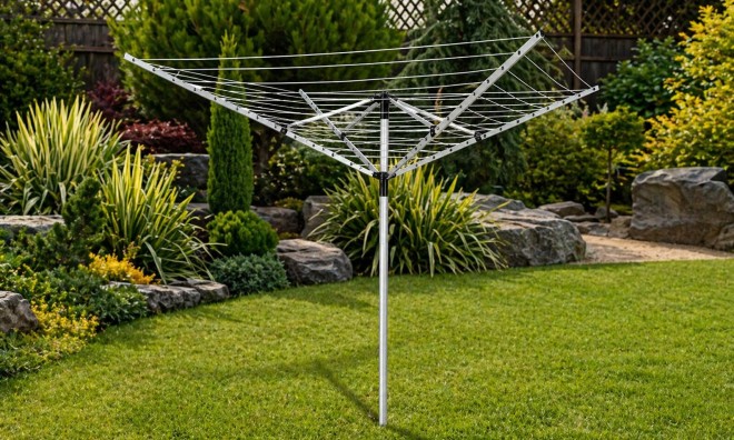 Állítható kerti ruhaszárító fém váz