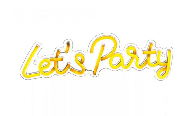 Fali neon felirat - LETS PARTY 2