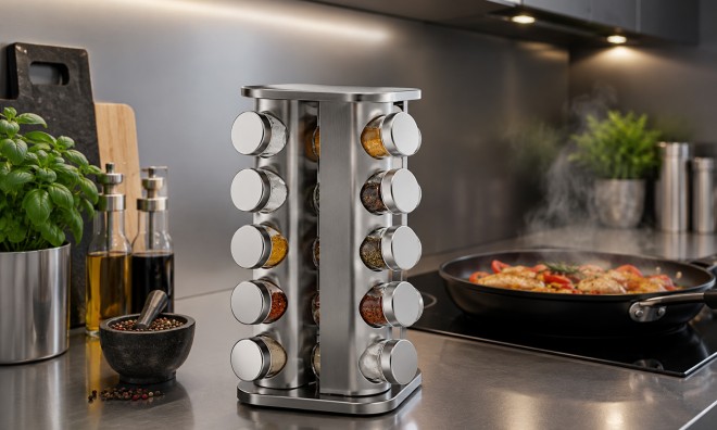 20 darabos inox fűszertartó