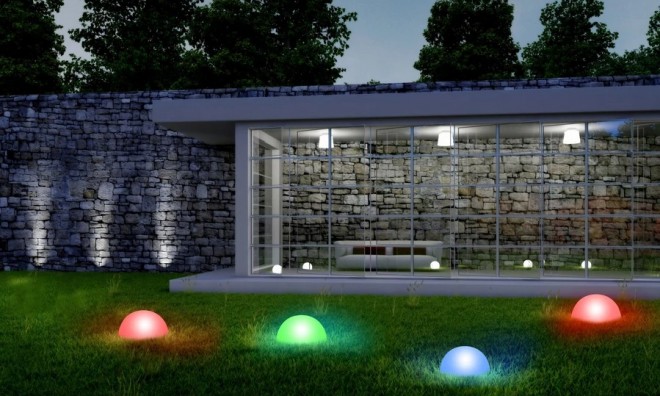 5db Grundig félgömb kerti LED lámpa 2