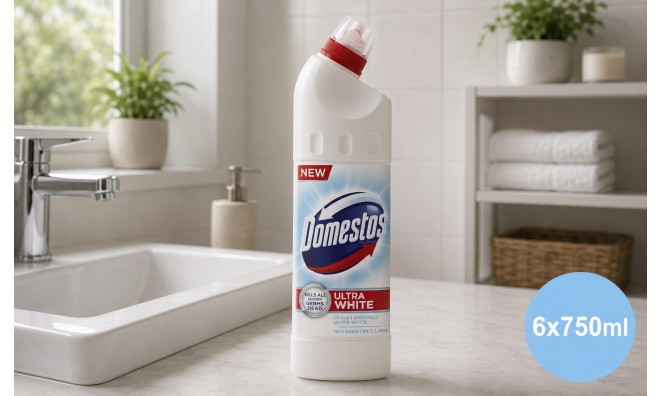 6x750ml Domestos Plus White Shine