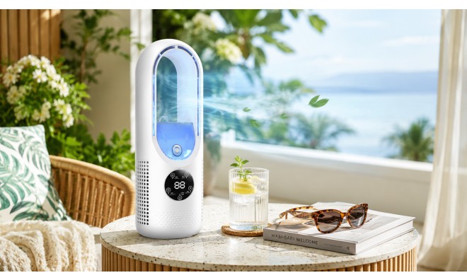 Lapát nélküli toronyventilátor