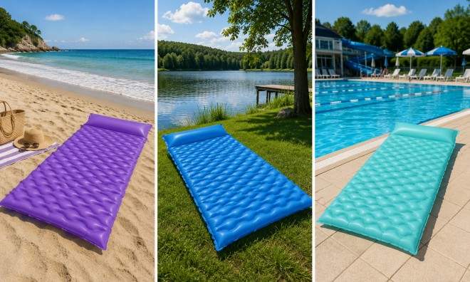 Felfújható texturált strandmatrac