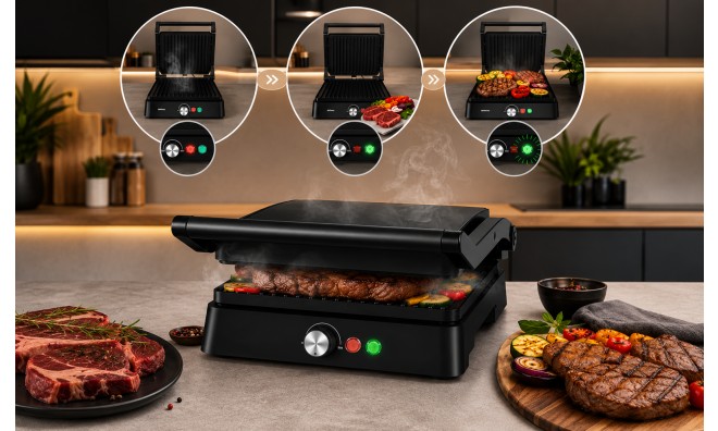 2 az 1-ben grillsütő és paninisütő