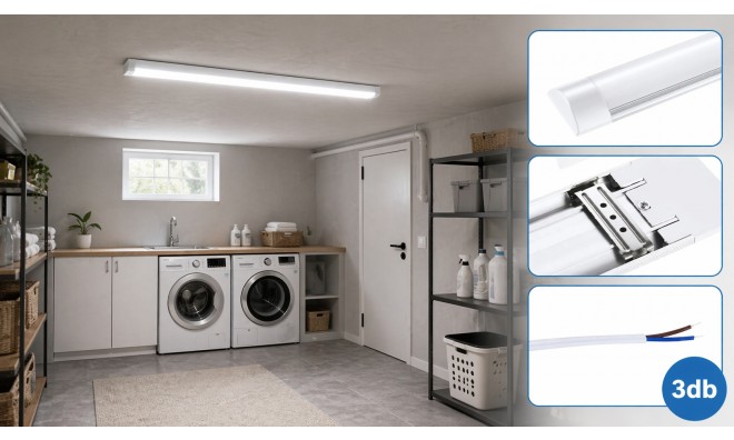 3db 120W Mennyezeti LED Fénycső