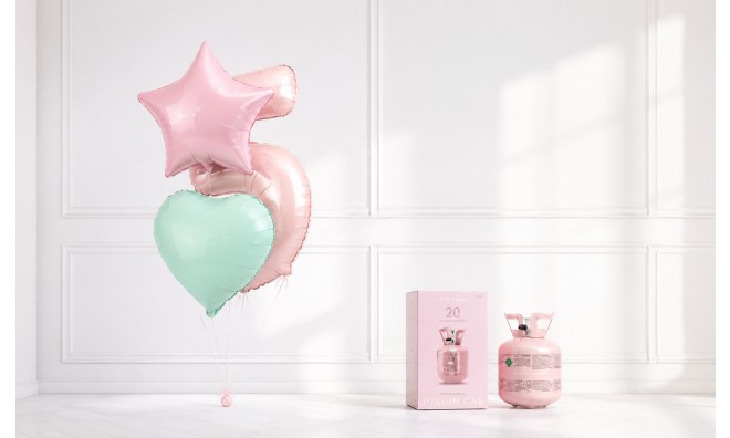 Hélium palack pink 2
