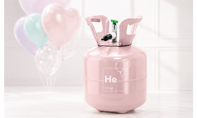 Hélium palack pink