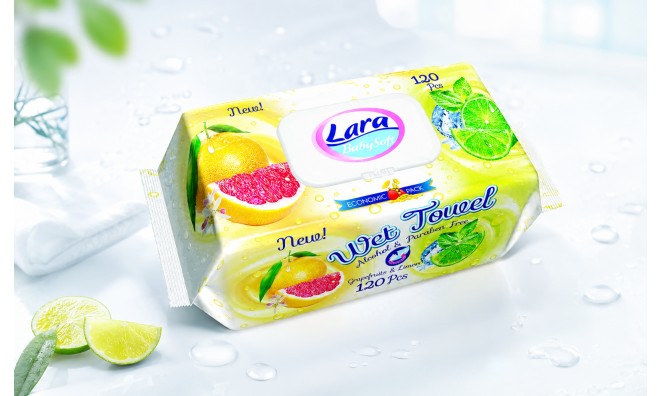 5 x 120 lap Lara Nedves Törlőkendő 