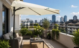 Kitekerhető Félkör-Balkon napernyő