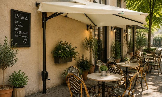 Kitekerhető Félkör-Balkon napernyő 2
