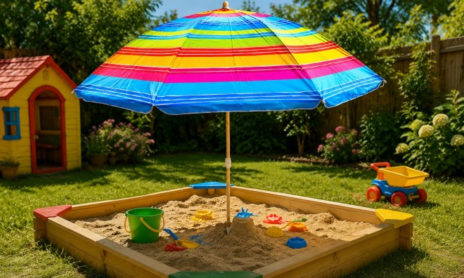 Csíkos Strand Napernyő  3