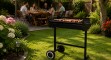 Faszenes kerti grillsütő kerekekkel - min
