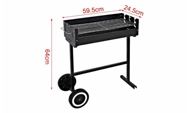 Faszenes kerti grillsütő kerekekkel 5