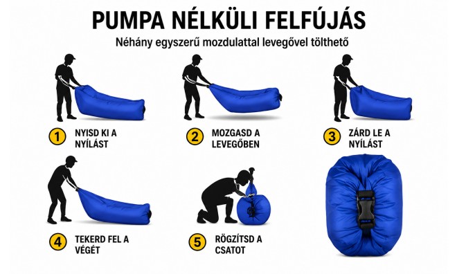 2db Hordozható felfújható kanapé 2