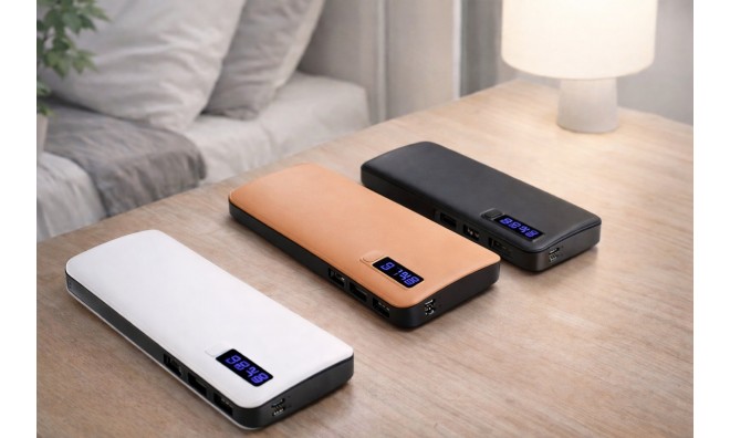 1+1 Bőrhatású POWERBANK 20000 mAh