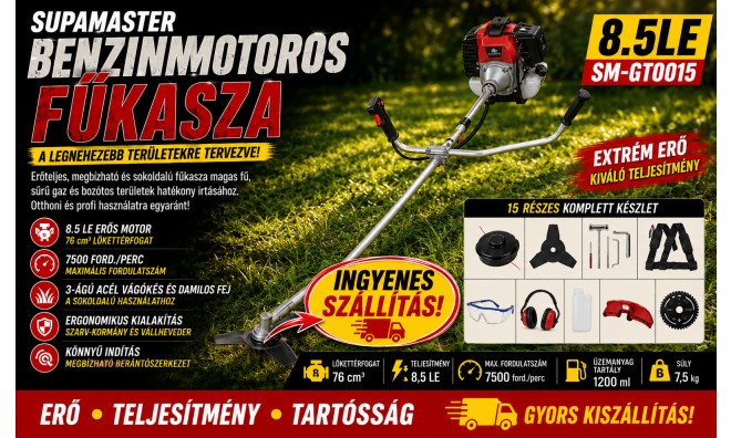 SUPAMASTER Benzinmotoros Fűkasza