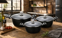 Márványbevonatos lábas szett