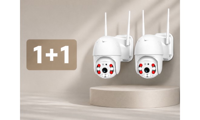 1+1 1080P WiFi IP Kamera 4+4 LED 2