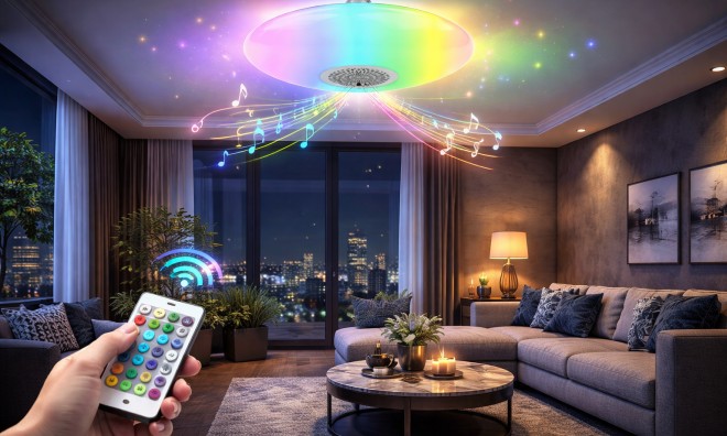 Bluetooth UFO lámpa hangszóróval