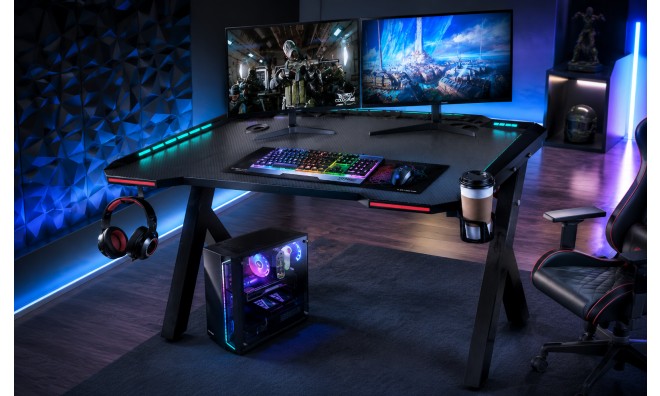 Beépített ledes Gamer asztal