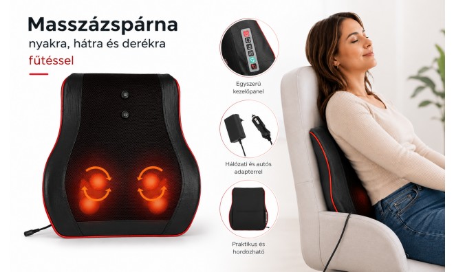 Masszázspárna nyakra fűtéssel