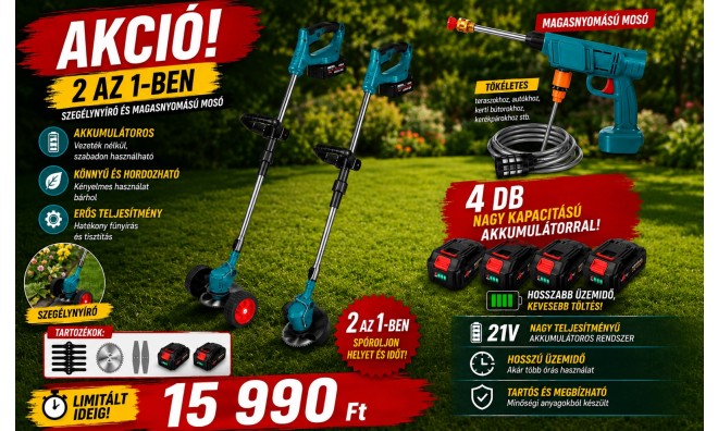 Hayami HA-1025 Fűkasza + Hayami HA-1042 magasnyomású mosó 