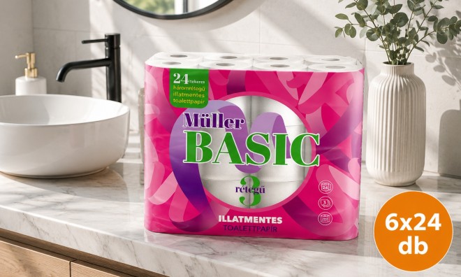 Müller Basic Wc Papír, 6x24 