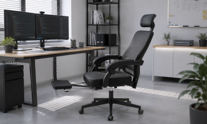 Dowinx Ergonomikus irodai szék lábtartóval