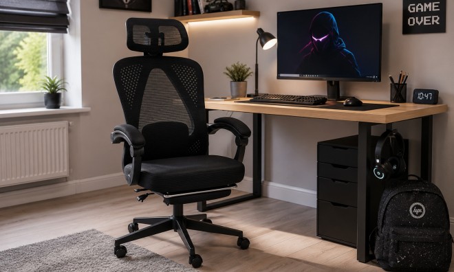 Dowinx Ergonomikus irodai szék lábtartóval 2