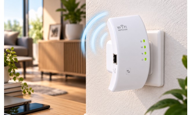 Wifi, WLAN jelerősitő konnektorba