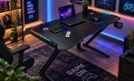 LED RGB Gaming Asztal 120x60cm