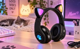 Cicafüles Vezeték nélküli Bluetooth fejhallgató