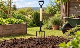 Kmt Tools ásóvilla D-markolattal és fa nyéllel