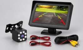 Autós parkolószett: monitor és kamera