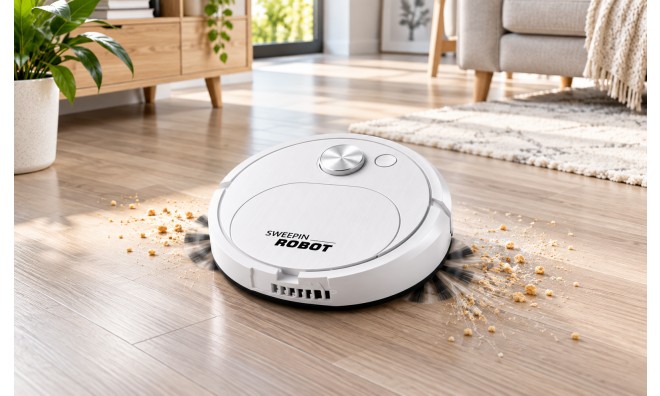 Automatic Sweeping robot, fehér 3