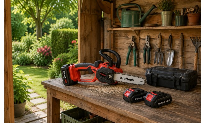 Kraftech KTBCHS mini láncfűrész 48V 2